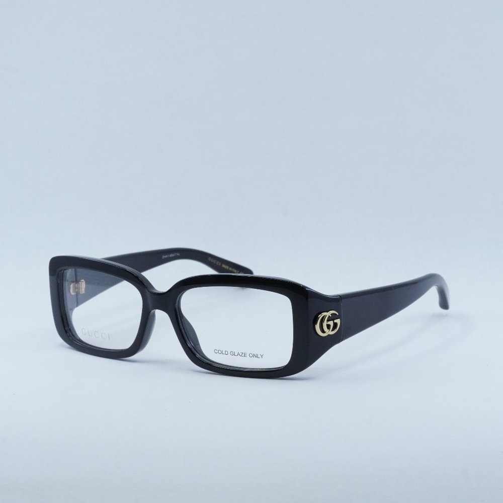 GUCCI GG1406O 001 BLACK EYEGLASSES thick rectangular frame